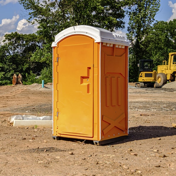 how often are the porta potties cleaned and serviced during a rental period in Friendship Heights Village